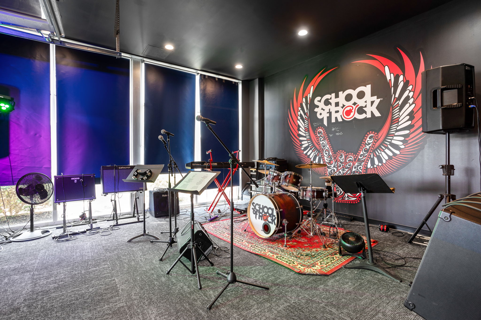 School of rock practice stage