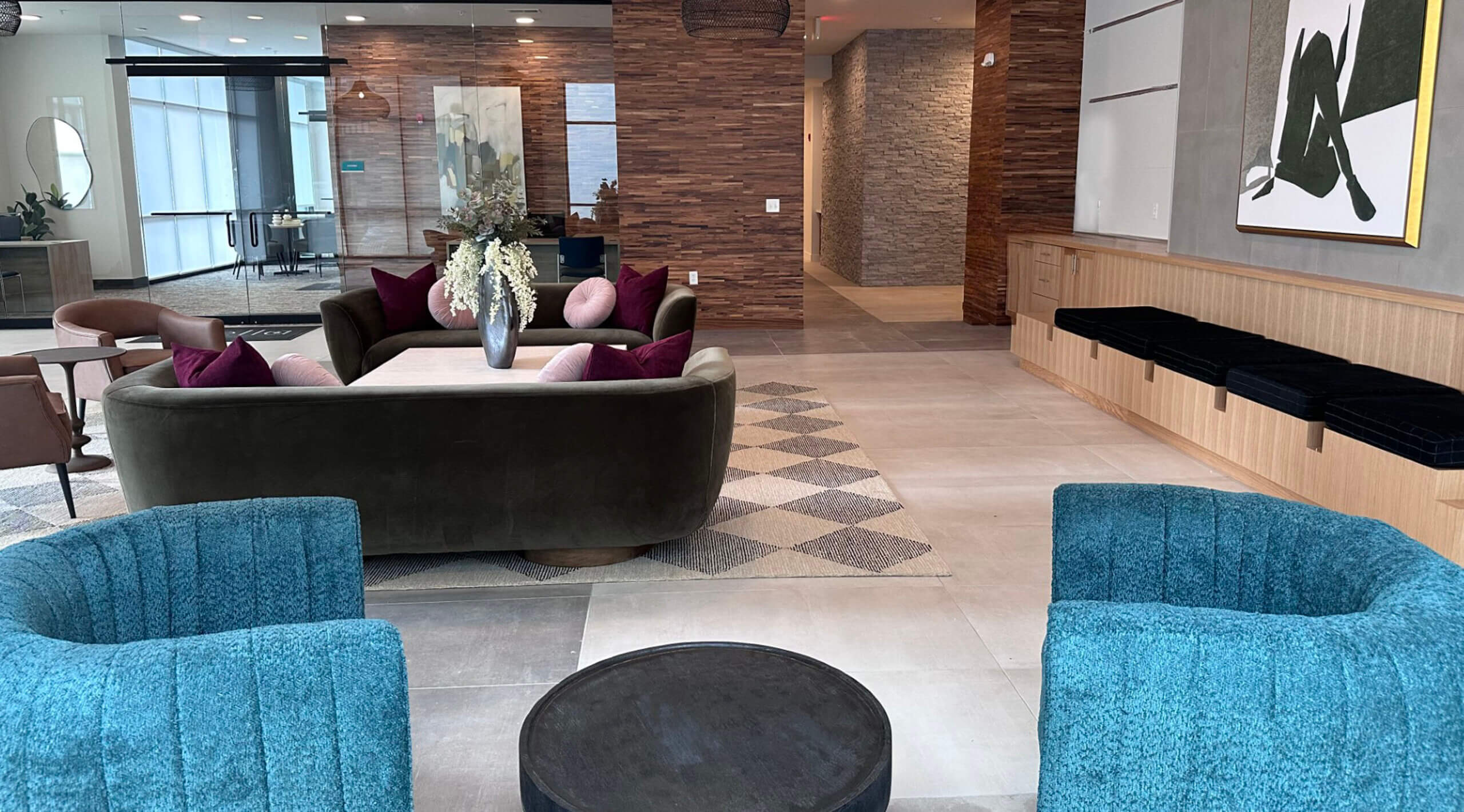 Stella apartment lobby Indianapolis