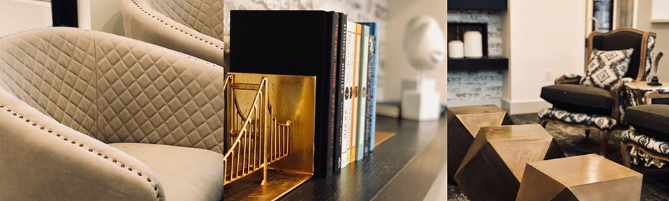 chair and books and end table