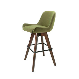 green upholstered bar stool