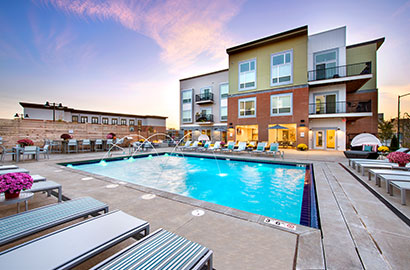 Oakley Station resident pool deck