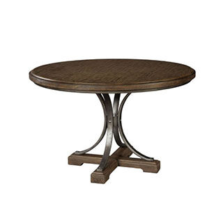 small round wood table